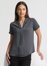 Madison Womens Short Sleeve Shirt - Charcoal