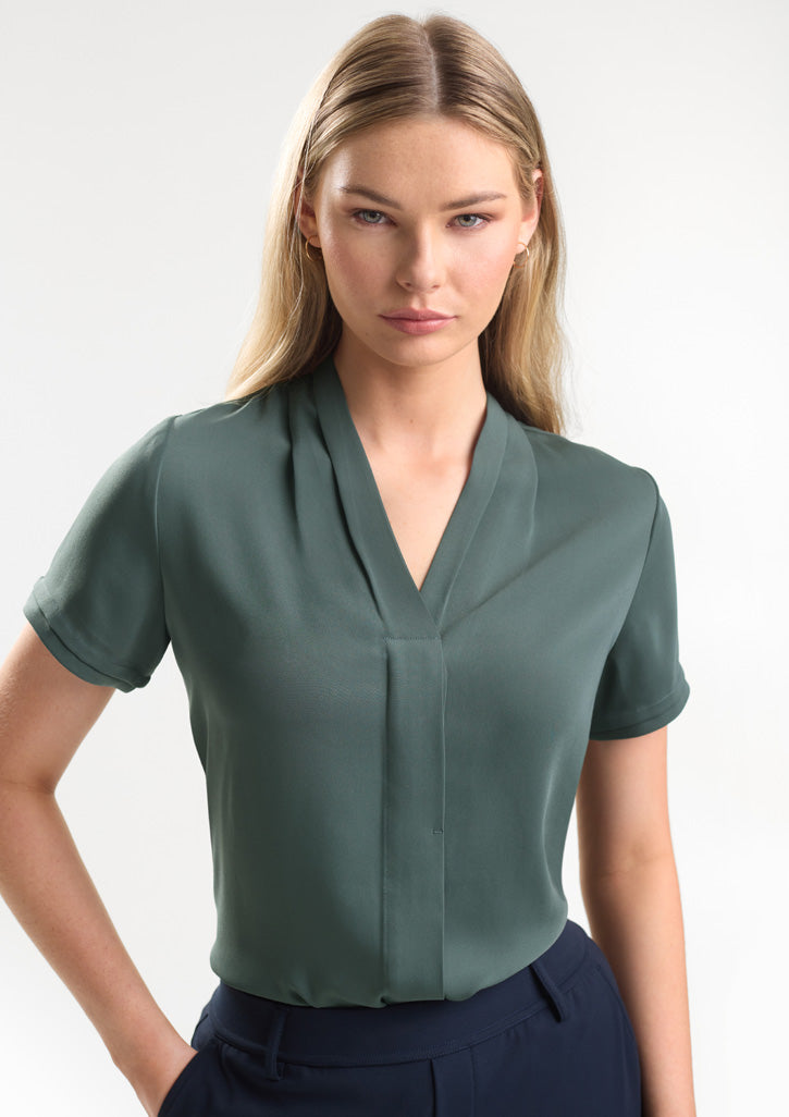 Madison Womens Short Sleeve Shirt - Seafoam