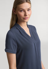 Madison Womens Short Sleeve Shirt - Storm Blue