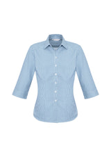 Ellison Womens 3/4 Sleeve Shirt - Blue