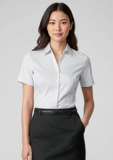 Monaco Womens Short Sleeve Shirt - Platinum
