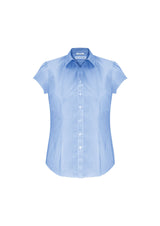 Euro Womens Short Sleeve Shirt - Blue