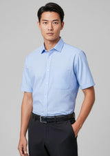 Euro Mens Short Sleeve Shirt - Blue