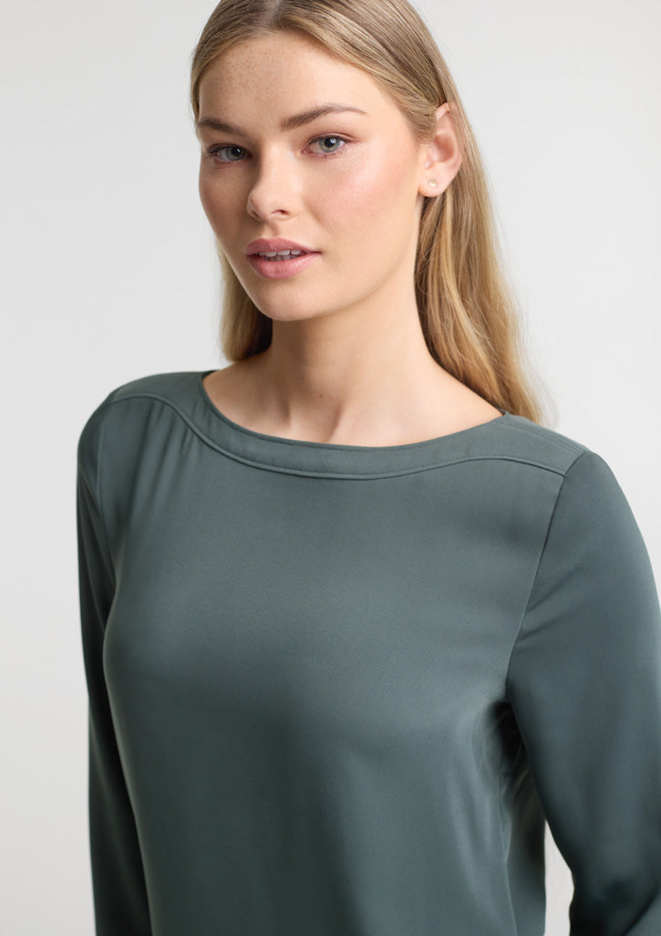 Madison Womens Boatneck Top - Seafoam