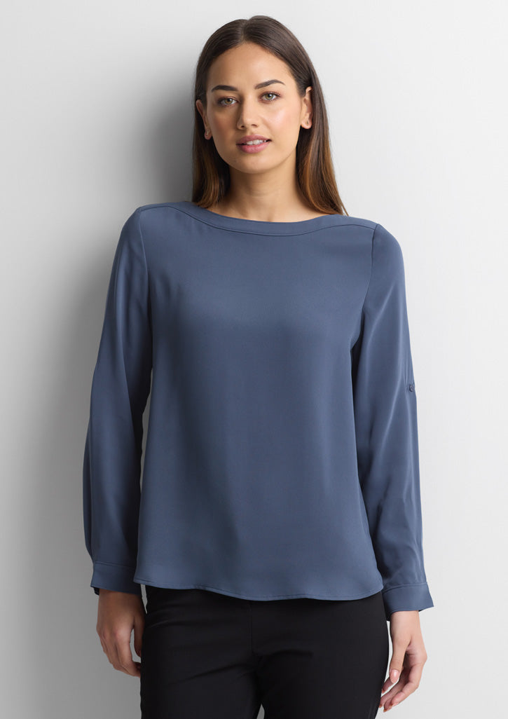Madison Womens Boatneck Top - Ivory