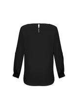 Madison Womens Boatneck Top - Black