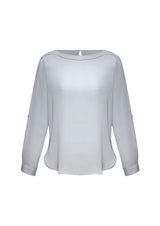 Madison Womens Boatneck Top - Silver Mist