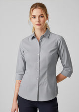 Jagger Womens 3/4 Sleeve Shirt - Silver