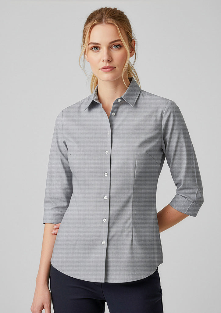 Jagger Womens 3/4 Sleeve Shirt - Silver
