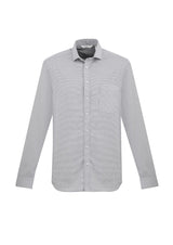 Jagger Mens Long Sleeve Shirt - Silver