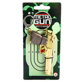 Set of 6 realistic metal gun keychains with classic handgun design, perfect for enthusiasts and collectors.