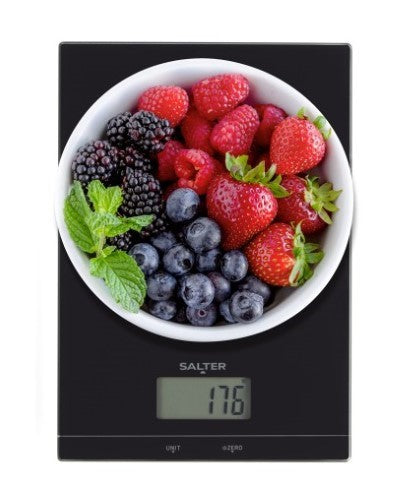 Glass Electronic Kitchen Scale - Salter Black SA00450BC
