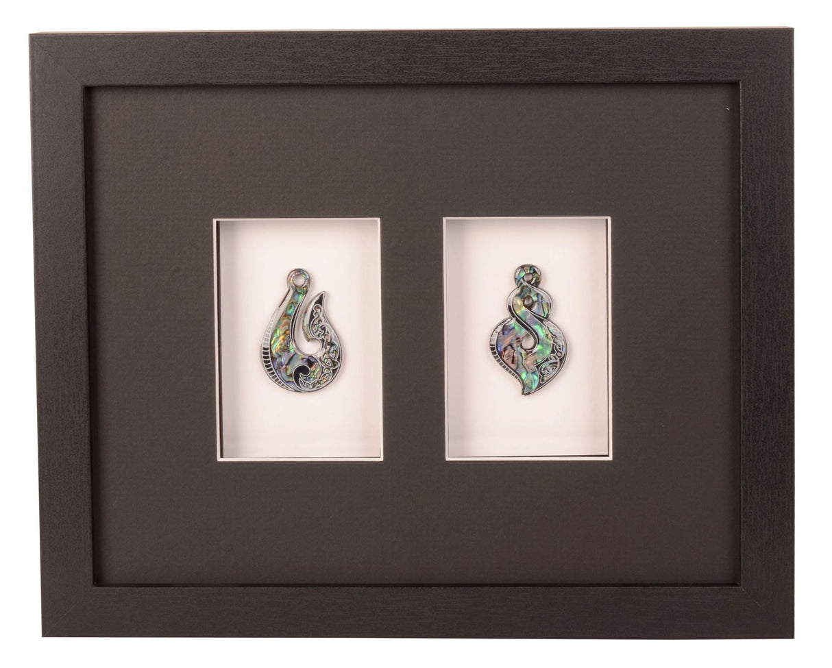 Shadow Box 2 Opening with Paua Carvings