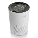 360 Air Purifier with sensor monitors air quality, features 4-stage purification, and operates quietly in small rooms.