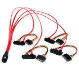 50cm Internal Serial Attached SCSI Mini SAS Cable - SFF8087 to 4x SFF8482