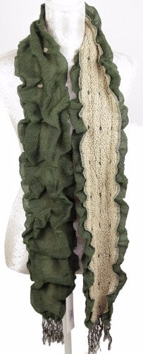 Small Roses Rouche - Olive
