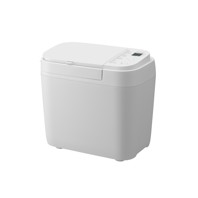 Panasonic SD-R2530WST Breadmaker in elegant white, featuring 30 programmes for fresh bread, cakes, and gluten-free options.