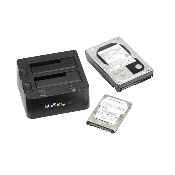 USB 3.0 Dual Hard Drive Dock w/ UASP for 2.5/3.5in SSD / HDD – SATA 6 Gbps