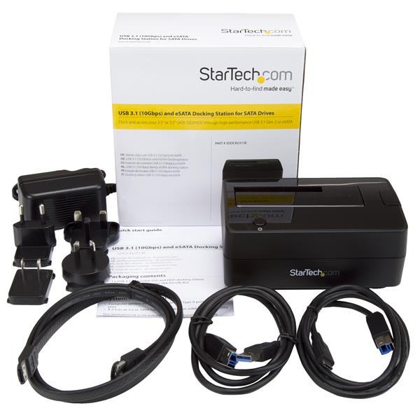 Drive Docking Station - 2.5 / 3.5" SATA Drives - USB 3.1 (USB-A, USB-C) or eSATA