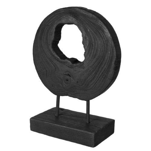 Elegant black teak décor piece, 25 x 1.2 x 35 cm, crafted from premium teak wood, enhancing modern interiors with sophistication.