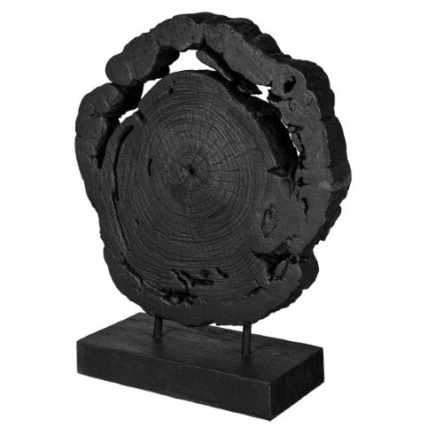 Elegant black teak decor, 35x10x50cm, showcasing modern style and natural beauty for any interior space.