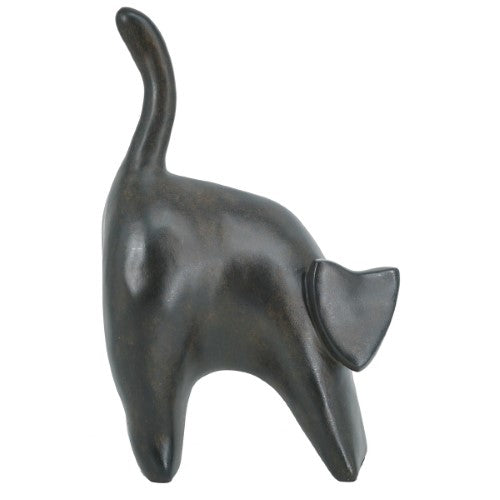 Charming cat figurine (17.5x10x27cm) crafted from magnesium, showcasing playful elegance for stylish home decor.