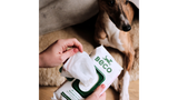 Gentle coconut-scented wipes infused with aloe vera, perfect for keeping pups clean and shiny on the go.