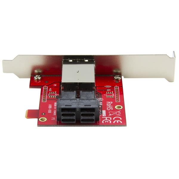 Mini-SAS Adapter 12Gbps for connecting SFF-8643 to SFF-8644 ports, supporting 8 drives with versatile installation options.