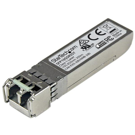 Cisco SFP-10G-SR-S compatible fiber module for 10GbE connectivity, 300m range, 850nm wavelength, hot-swappable design.