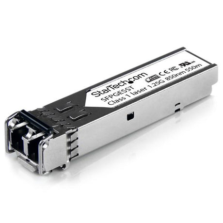 850nm 1000Base-SX Multimode SFP transceiver module with LC connector, 1.25 Gbps, 550m range, hot-swappable, DDM enabled.