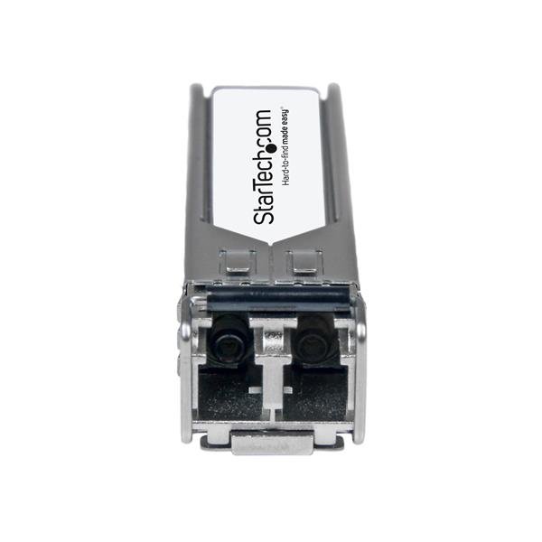 StarTech.com HP J9150D compatible SFP+ module for 10 GbE connectivity, 850nm, 300m range, hot-swappable design, and DDM support.