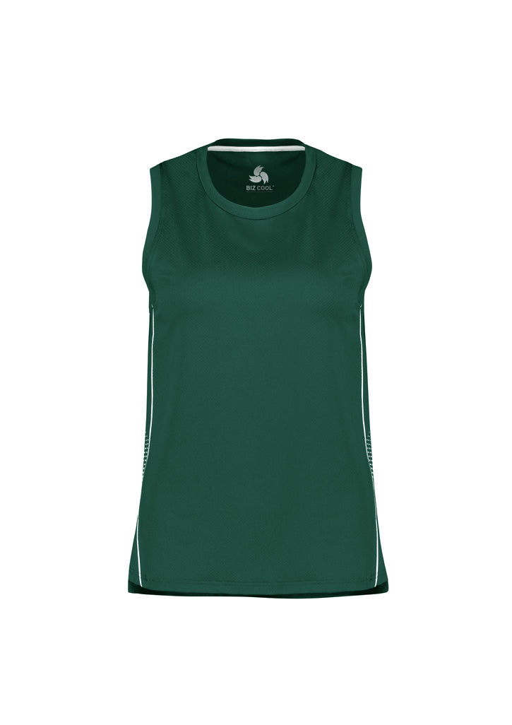 Balance Womens Singlet - Forest/White