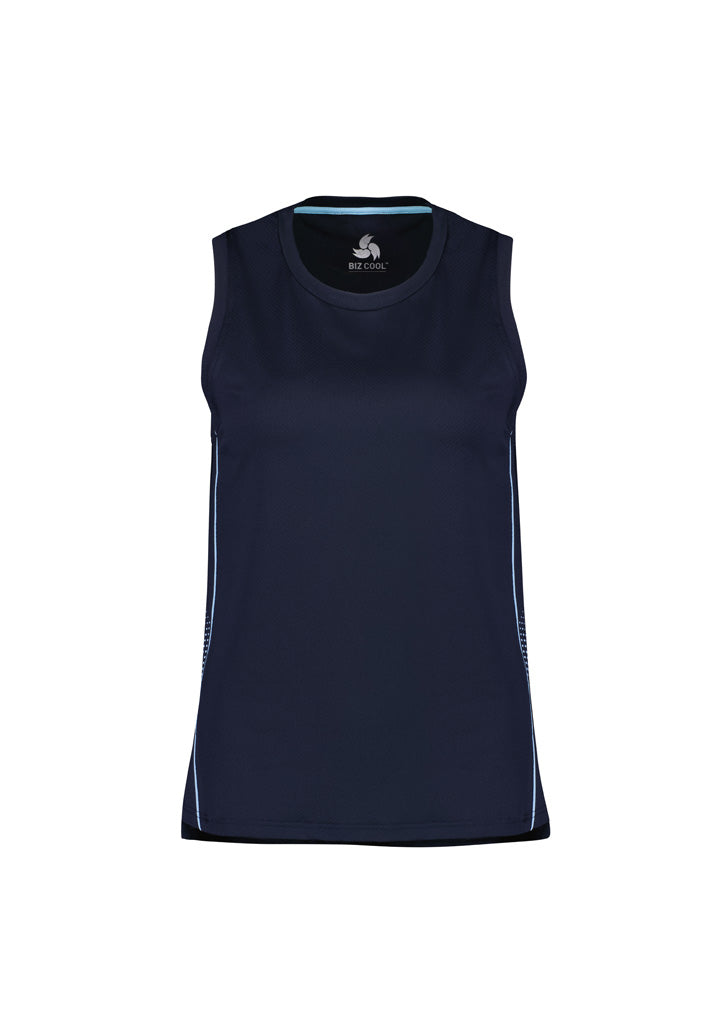 Balance Womens Singlet - Navy/Sky