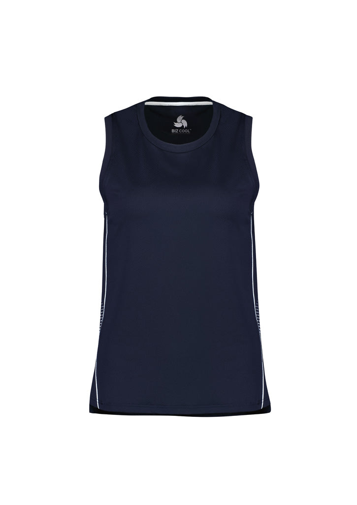 Balance Womens Singlet - Navy/White