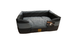 Dog Bed - Rectangle Dark Grey/Black - Med (70cm)