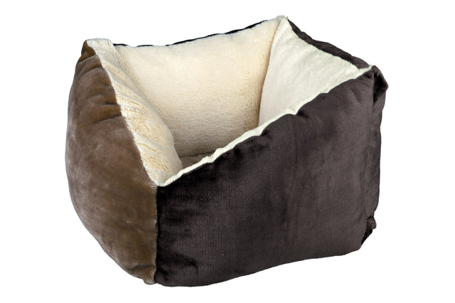 Soft Trixie 'Gordie' dog bed for small dogs, featuring high sides, removable cushion, and non-slip bottom.