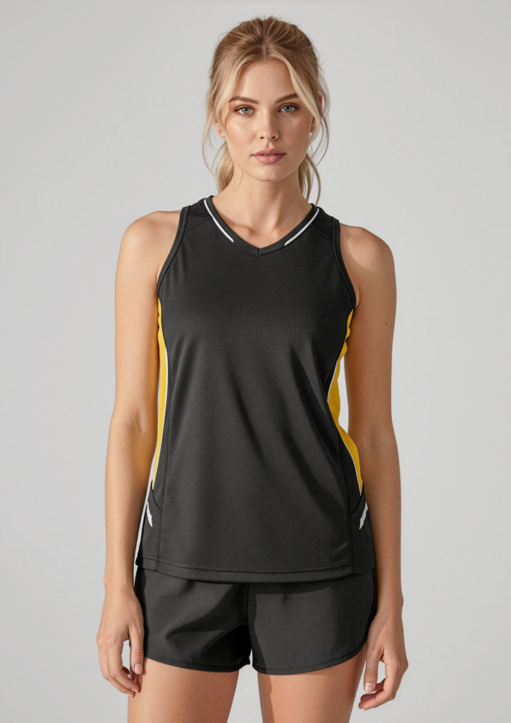 Renegade Womens Singlet - Navy/White/Silver
