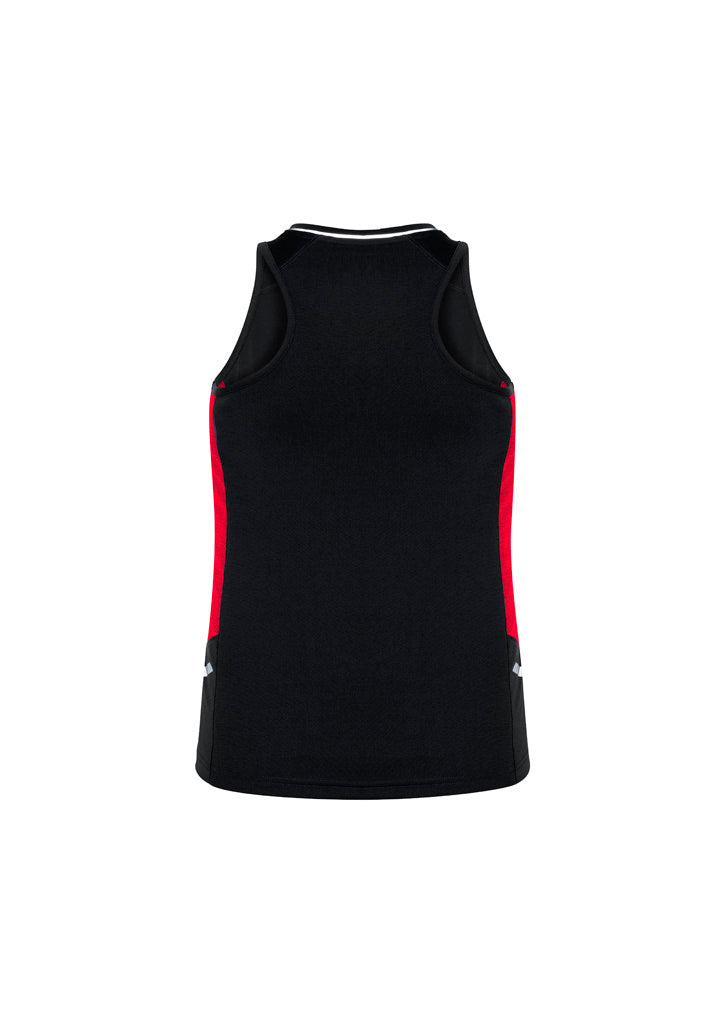 Renegade Womens Singlet - Black/Red/Silver