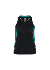 Renegade Womens Singlet - Black/Teal/Silver