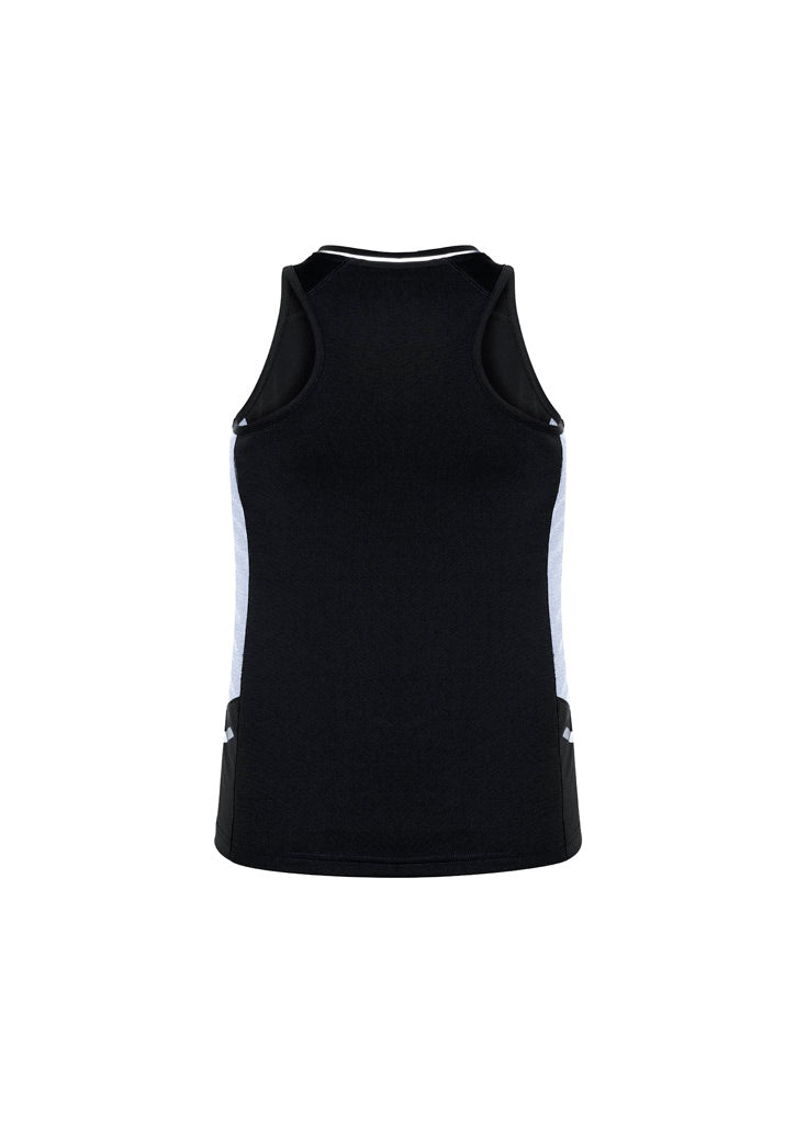Renegade Womens Singlet - Black/White/Silver