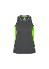 Renegade Womens Singlet - Grey/Fluoro Lime/Silver