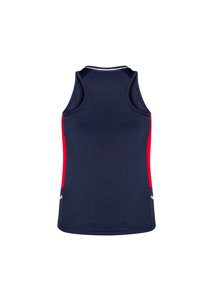 Renegade Womens Singlet - Navy/Red/Silver