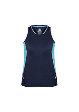 Renegade Womens Singlet - Navy/Sky/Silver