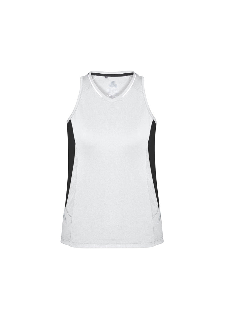 Renegade Womens Singlet - White/Black/Silver