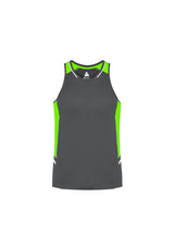 Renegade Mens Singlet - Grey/Fluoro Lime/Silver