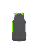 Renegade Mens Singlet - Grey/Fluoro Lime/Silver