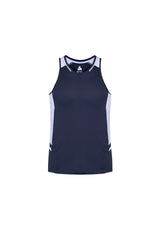 Renegade Mens Singlet - Navy/White/Silver