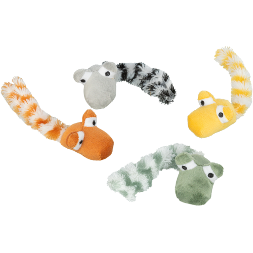 Cat Toy - Catnip Stripey Worm 20cm (Assorted)