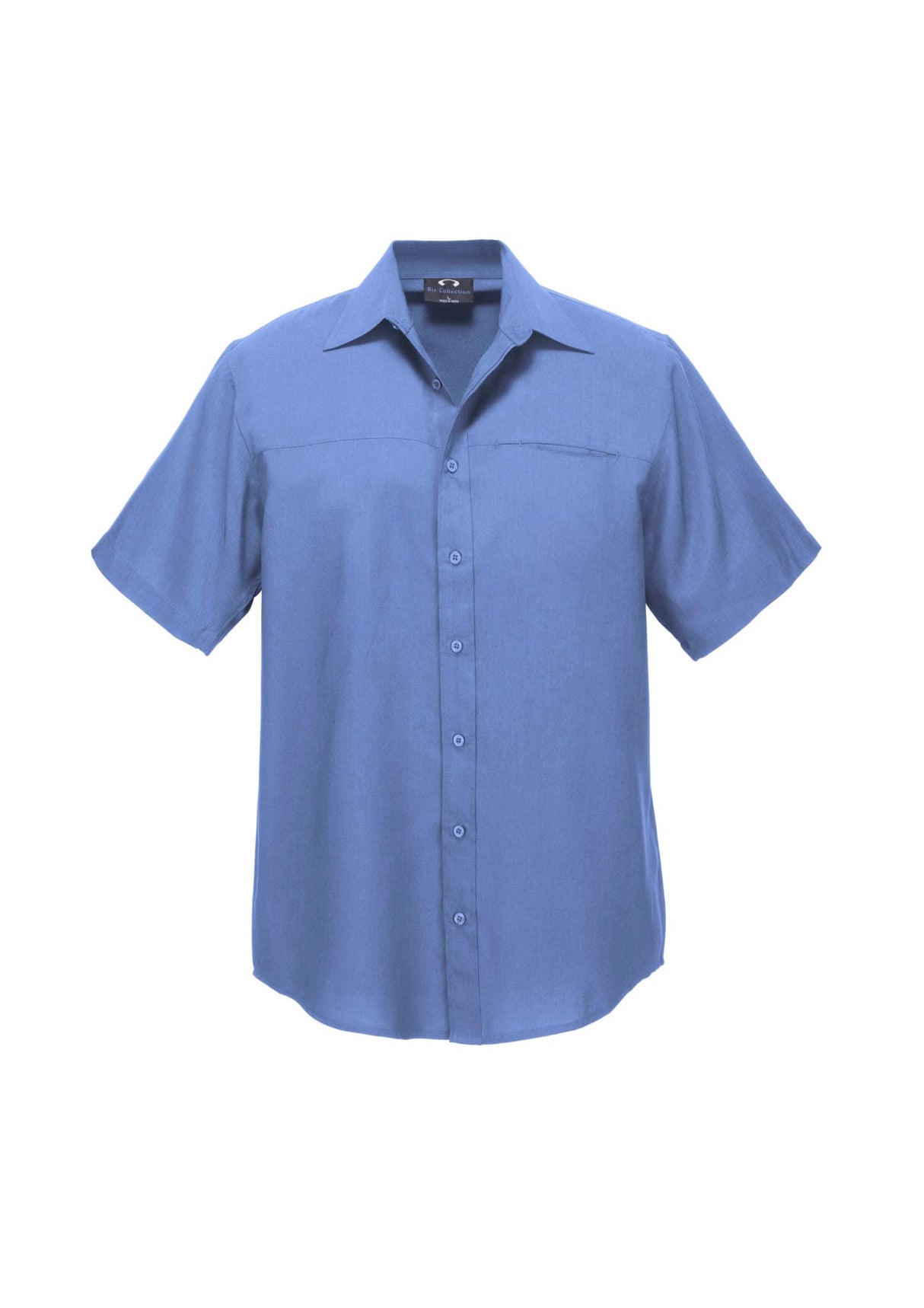Oasis Mens Short Sleeve Shirt - Mid Blue