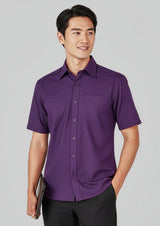 Oasis Mens Short Sleeve Shirt - Grape
